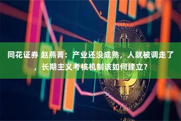 同花证券 赵燕菁：产业还没成熟，人就被调走了，长期主义考核机制该如何建立？